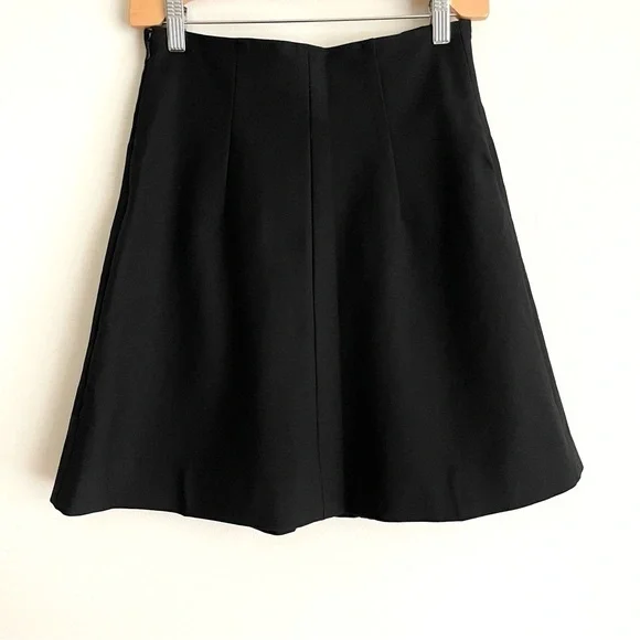 Maje Jioma Pleated Flared ALine Mini Skirt Black Size 38 - Picture 7 of 14